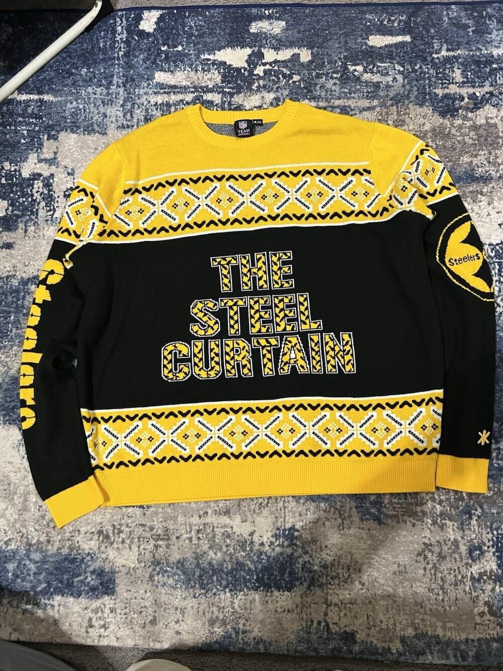 Size 2XL- Pittsburgh Steelers ‘The Steel Curtain’ NFL Ugly Christmas Sweater